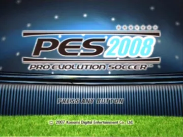 PES 2008 - Pro Evolution Soccer screen shot title